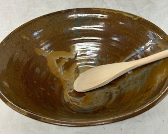 Porcelain mixing serving bowl