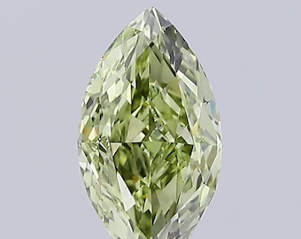 Marquise Cut Intense Green Lab Grown Diamond: IGI Certified, VVS-VS (1-10 Ct) Loose Gemstone
