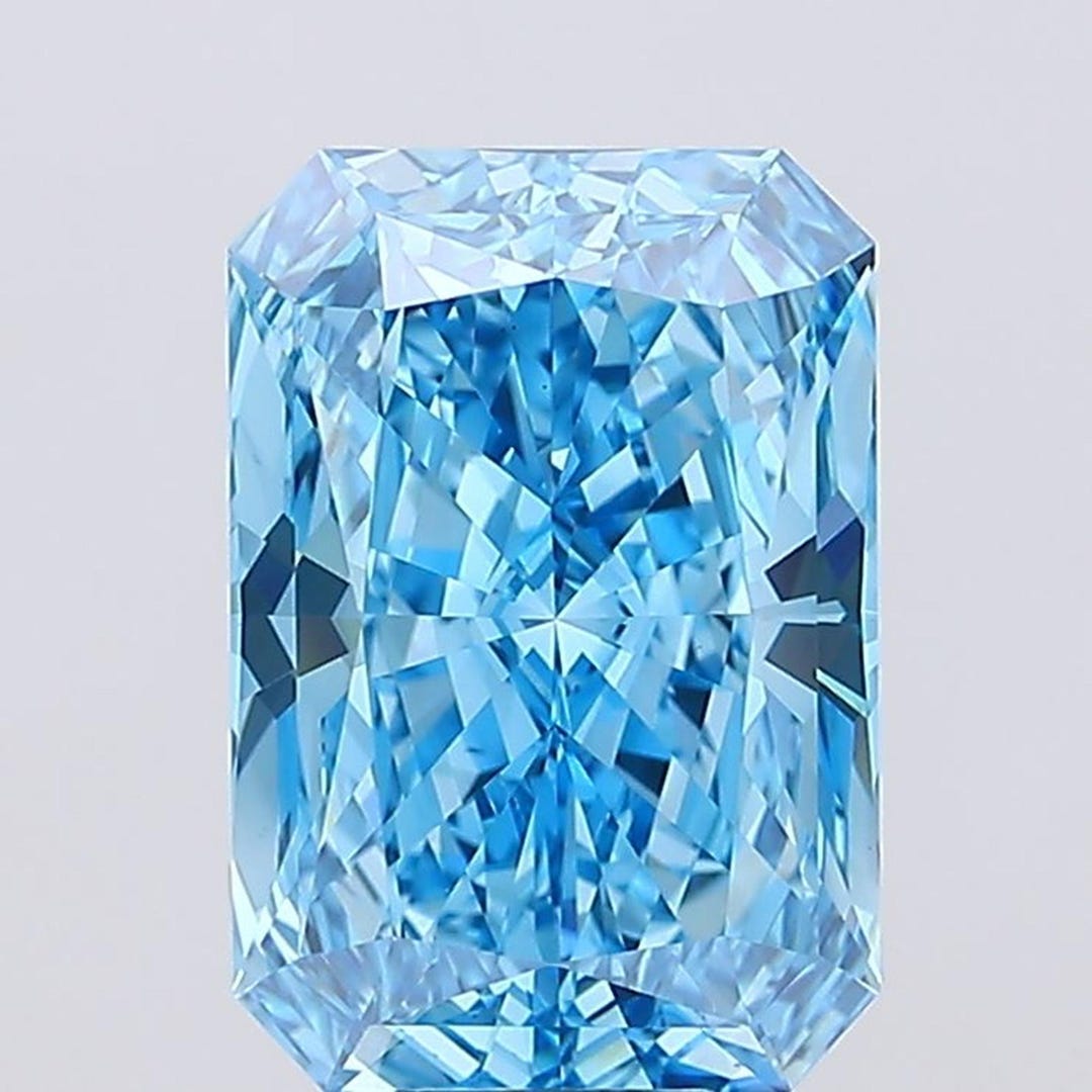 Fancy Vivid Blue Lab Diamond: Radiant Cut Loose Diamond, IGI Certified ...