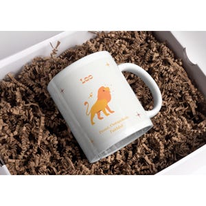 Leo Zodiac Mug Proud Outspoken Faithful Astrology Coffee Cup Horoscope Gift for Leo Women and Men Leo Birthday Gift