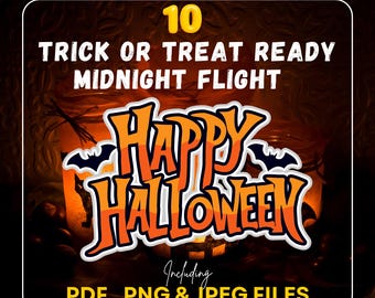 10 Halloween-Grußkarten-Paket l PNG JPG PDF l Gruselig l Mystische Kunstdrucke l Extol Shop l Digitaldruck l sofortiger digitaler Download