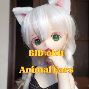 BJD Animal Ear Headband - Adjustable Size - Multiple Animal Styles - Plush Soft Ears/Pointed Ears/Floppy Ears - BJD Fashion Accessory
