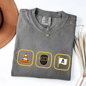 Hoist The Traffic Cone T-Shirt in Comfort Colors | Pittsburgh 3 Icons Graphic Tee image 2