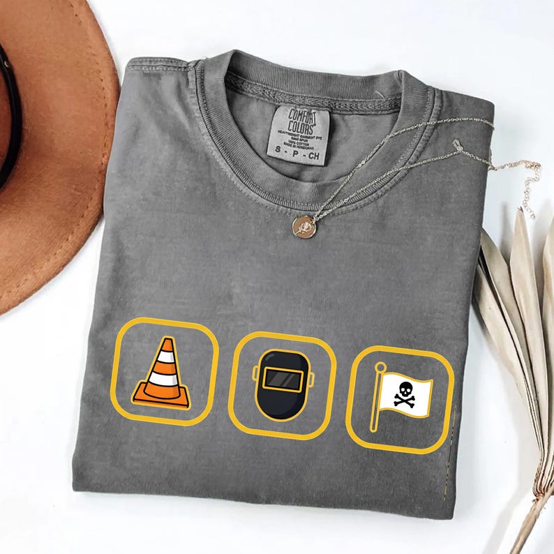 Hoist The Traffic Cone T-Shirt in Comfort Colors | Pittsburgh 3 Icons Graphic Tee image 2