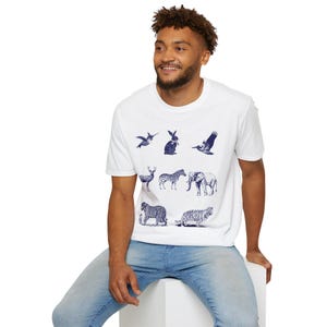 Nature Animal Print T-Shirt: Unisex Softstyle Eco-Friendly Tee