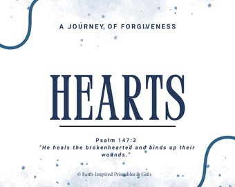 Diario del perdono Healing Hearts / Meditazione cristiana di 20 giorni in PDF / Diario della fede stampabile per donne / Guida alla riflessione sulle Scritture