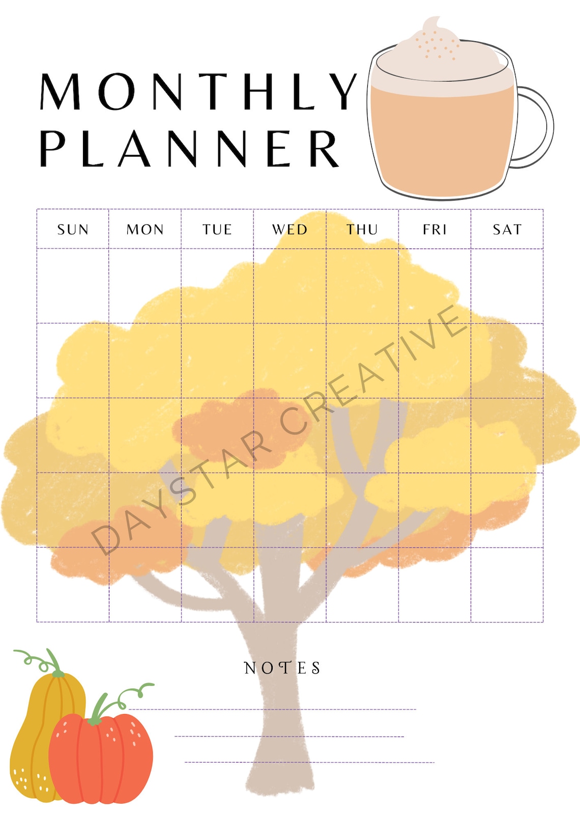 Seasons Monthly Planner | Winter, Summer, Spring, Autumn | Digital ...