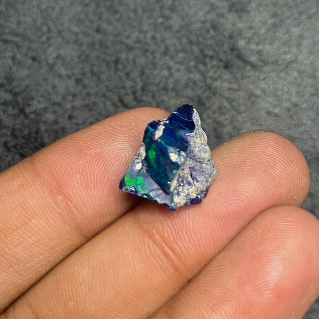 Deep Nebula Black Opal Rough [9.30] Ct - Multi-colour Pinfire Pattern ...