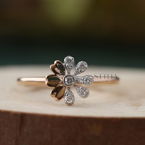Anello nuziale con moissanite taglio a pera e rotondo, anello dell&#39;eternità in argento sterling 14 carati, delicato anello impilabile con moissanite e diamanti, anello per anniversario per lei