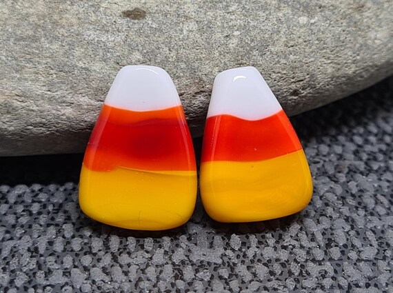 Candy corn glass beads discount