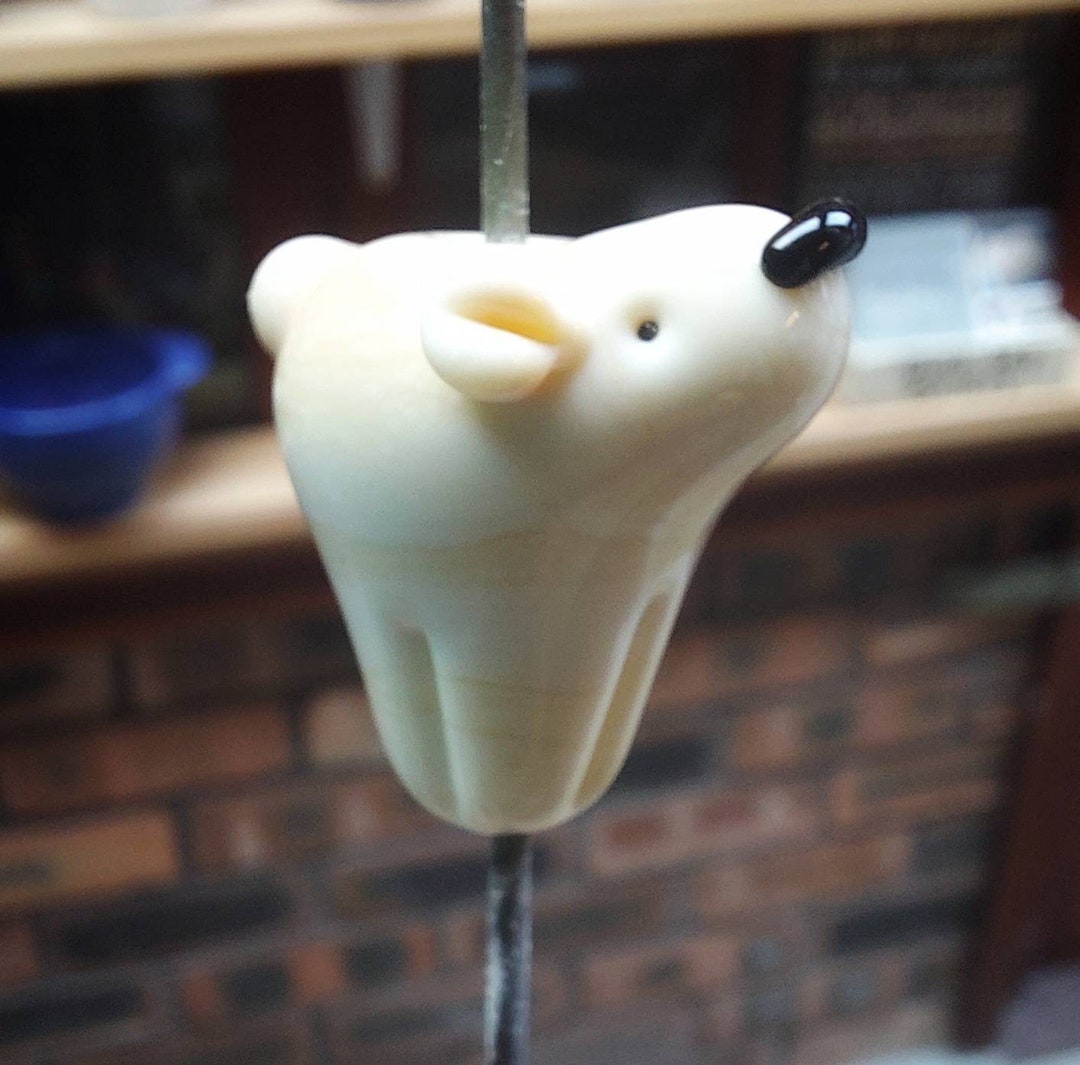 Polar Bear - Handmade Lampwork Glass Animal Bead - Etsy