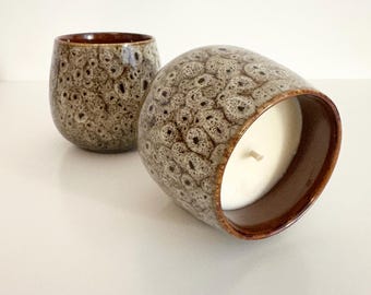 Handmade Ceramic Candle Holder | Minimalist Scandinavian Decor