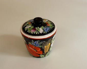 Vintage clay ceramic jar Candle: Handmade Soy Wax, Refillable Design