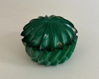 Art Deco Jade Malachite Jewellery Dose Candle | Curt Schlevogt Ingrid, 1930s Czechoslovakia