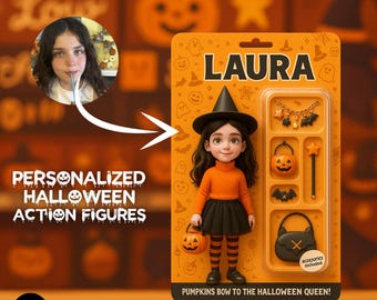 Halloween Personalized Action Figure | Custom Action Figure | Personalized Toy Box | Personalized Digital Art | Custom Art | Portrait