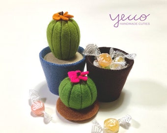 PDF pattern for felt - Cactus Trinket Box Pattern and Tutorial - felt play sewing pattern - felt sewing pattern - E pattern - DIY