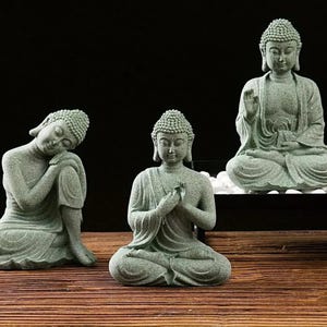 Mini Stone Buddha Statue Decorations