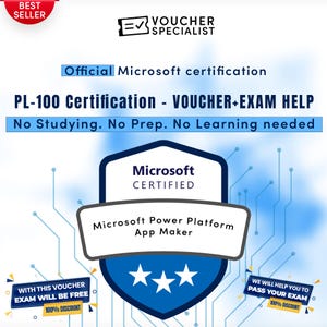 Microsoft PL-100 Prüfungsgutschein | PowerPlatform App Maker-Zertifizierung | Sofortiger Digitaler Code | Gültig Weltweit