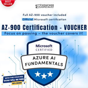 Microsoft AI-900 Prüfungsgutschein | Azurblaue KI-Grundlagen | Sofortiger Digitaler Code | Gültig Weltweit