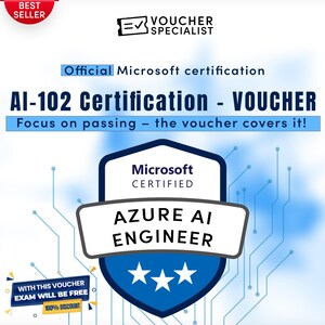 Microsoft AI-102 Prüfungsgutschein | „Azure AI Engineer“-Zertifizierung | Sofortiger Digitaler Code | Gültig Weltweit