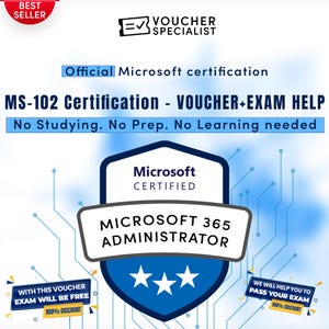 Microsoft MS-102 Prüfungsgutschein | Microsoft 365-Spezialistzertifizierung | Sofortiger Digitaler Code | Gültig Weltweit