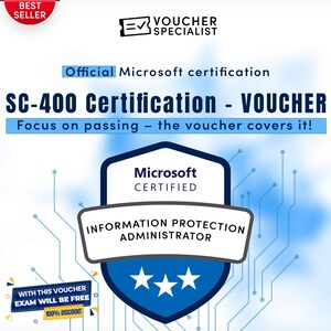 Microsoft SC-400 Prüfungsgutschein | Information-Protection-Verwalter-Zertifizierung | Sofortiger Digitaler Code | Gültig Weltweit