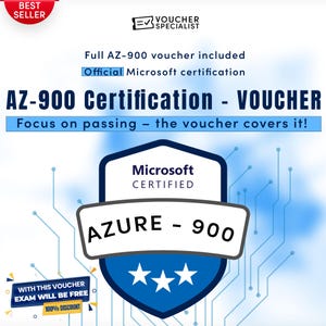 Azurblauer Gutschein AZ-900 | Microsoft Prüfungsgutschein | Sofortiger Digitaler Code | Gültig weltweit | IT-Zertifizierungsvorbe