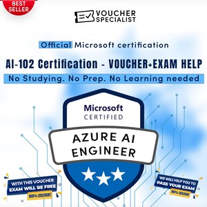 Microsoft AI-102 Prüfungsgutschein | „Azure AI Engineer“-Zertifizierung | Sofortiger Digitaler Code | Gültig Weltweit