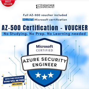 Microsoft AZ-500 Prüfungsgutschein | Azurblaue Sicherheitszertifizierung | Sofortiger Digitaler Code | Gültig Weltweit
