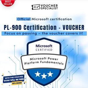 Microsoft PL-900 Prüfungsgutschein | PowerPlatform-Fundamental-Zertifizierung | Sofortiger Digitaler Code | Gültig Weltweit