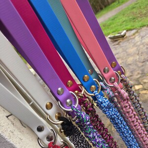 1,15 m lange geflochtene Hundeleine / Seil und Biothane Bild 3