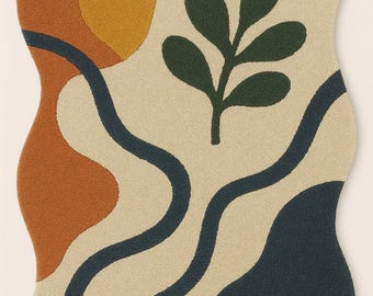 Hand Tufted Wool Rug | Custom Abstract Design