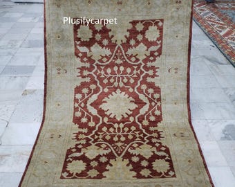 Alfombra Oushak de lana de Nueva Zelanda anudada a mano / Alfombra turca grande