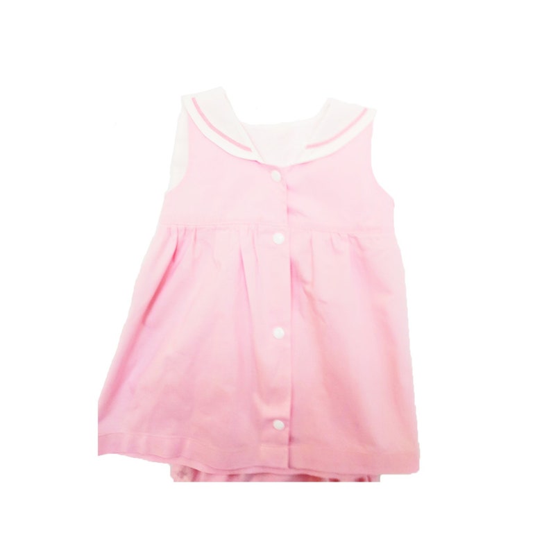 Infant Toddler Sailor Dress Sizes Newborn thru 24 Months Matching Bloomers