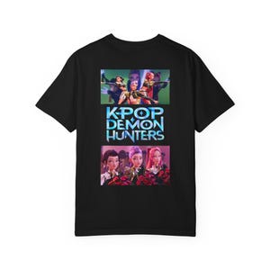 K-pop demon hunters printed tshirt, Unisex Tee Shirt, Graphic Tee, Demon Slayer Fan Gift, K-pop Merchandise, K-pop Concert Shirt
