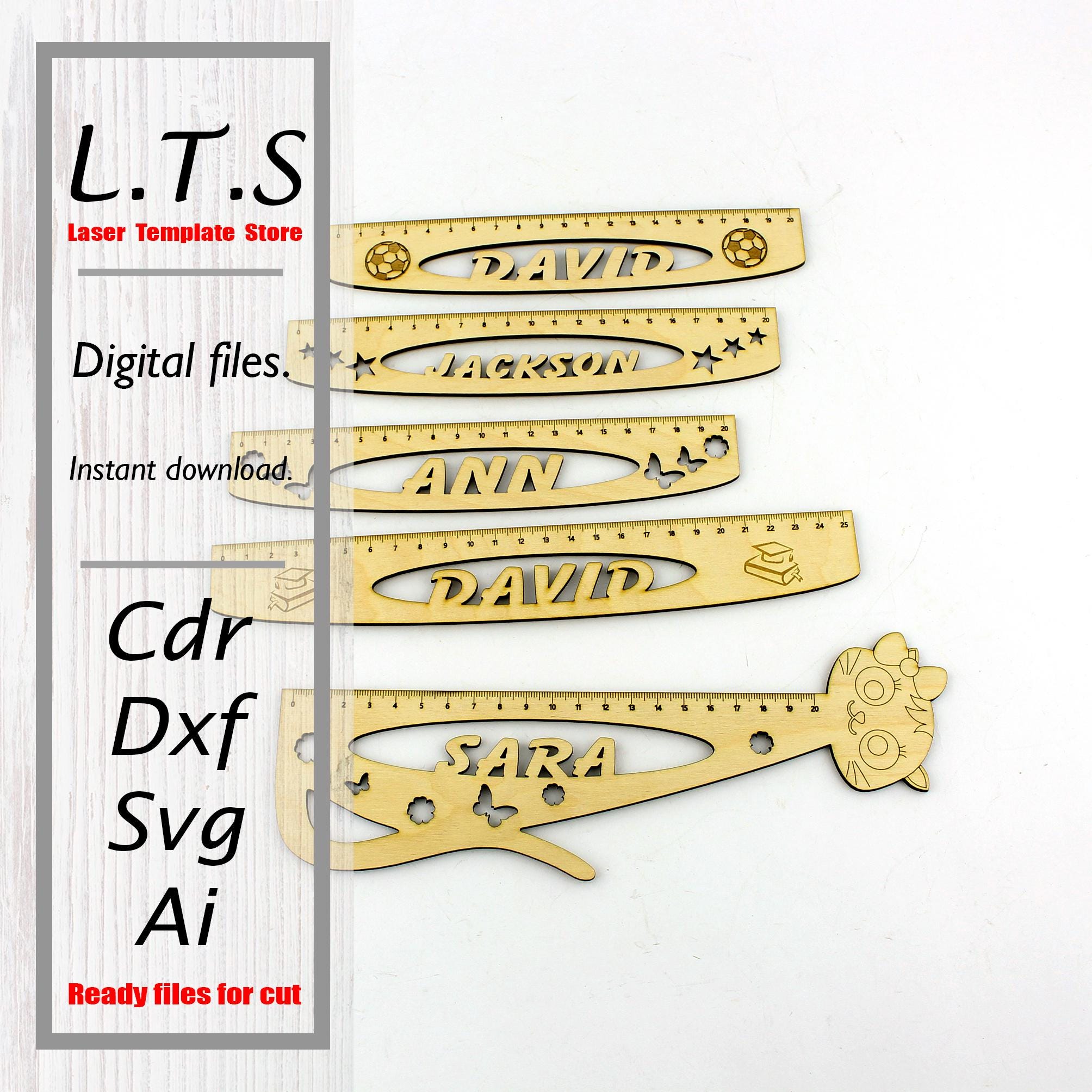 Personalized Ruler Laser Cut File (svg, Dxf, Cdr, Ai Digital Download ...