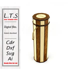 Wine box laser cut template | Wine box vector file | CDR, DXF, Ai, SVG files | Instant download | Cnc file | BX27