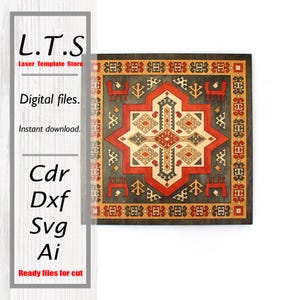 Wooden wall decoration | Laser cut vector model | CDR, DXF, SVG, Ai | Instant download | Cnc files | WD7