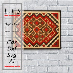 Wooden wall decoration | Laser cut vector model | CDR, DXF, SVG, Ai | Instant download | Cnc files | WD4