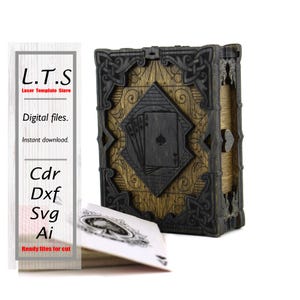 Laser Cut Card Deck Box File | Ornate (svg, dxf, cdr, ai) (Digital Download) BX62