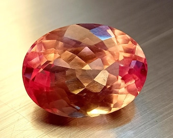Pinkish-Peach Morganite 8-10 Ct Oval Shape Natural Madagascar Certified Gemstone JP629