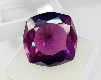 Tanzanite bleu violet taille coussin, 35-37 carats, pierre précieuse naturelle certifiée en vrac