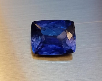 Tanzanite bleue de Ceylan, taille coussin, pierre précieuse naturelle certifiée en vrac de 9 à 11 carats