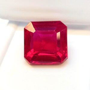 Natural Burma Red Ruby 9-11 Ct Square Cut Loose Certified Gemstone For Rings Making Gemstone AB093