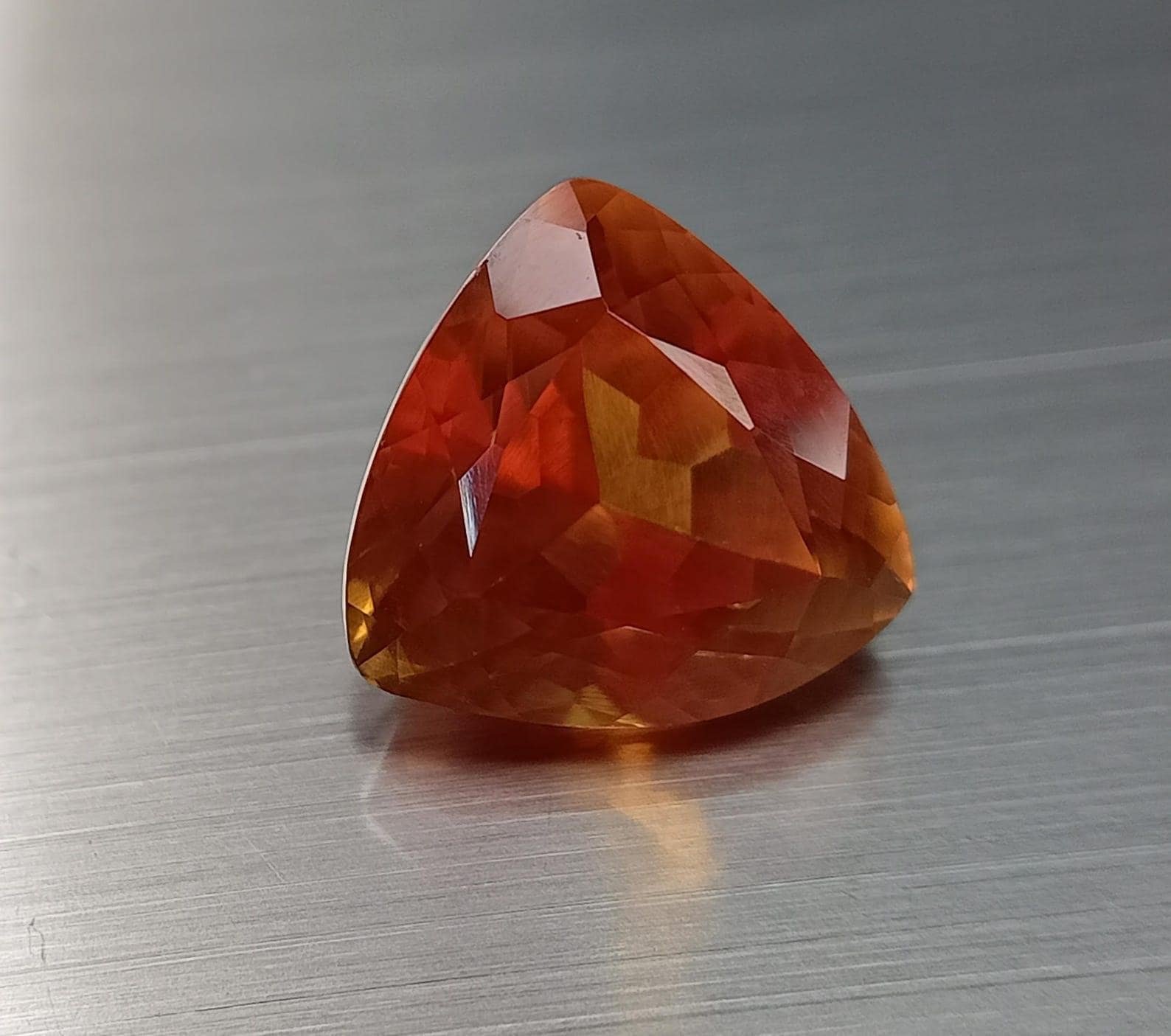 Imperial Topaz Orange Yellow Trillion Cut 9 Ct Natural VVS