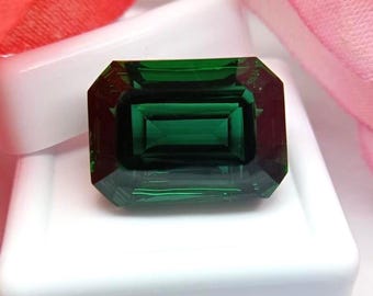 Natural Paraiba Green Tourmaline 18-20 Ct Emerald Master Cut Copper Bearing Certified Stone Loose Best For Gift Her Gemstone BD145