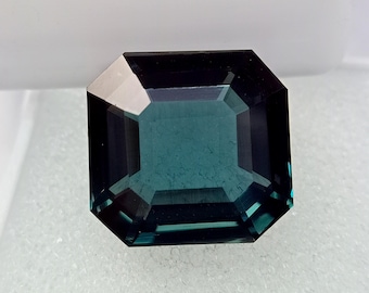 Green Sapphire Asscher Cut 10.80 Ct Certified Natural Ceylon Loose Gemstone AB015