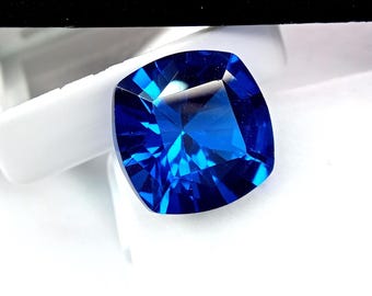 Coussin tanzanite de couleur bleue, pierre précieuse naturelle brillante certifiée de 10 à 12 carats