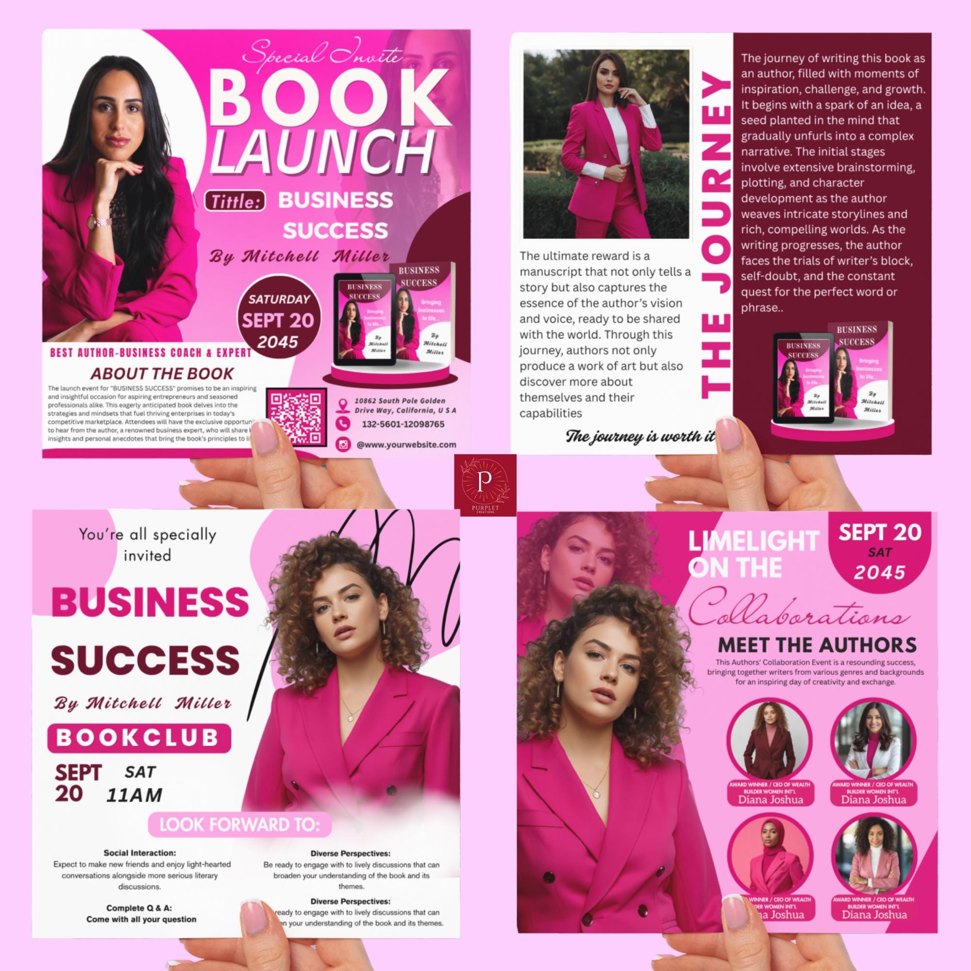 25-in-1 Author Book Launch Bundle Template, Editable Book Launch Promo ...