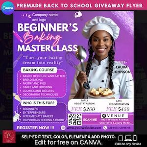 Premade Masterclass Flyer Template Design, Training Course Flyer, Mentoring Flyer, Coaching Webinar, Enterpreneur Workshop Flyer Canva.